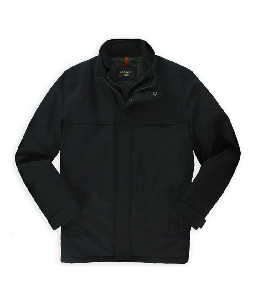 Dockers Mens Bonded Micro-Twill Jacket, Black, Small - Image 1 of 1