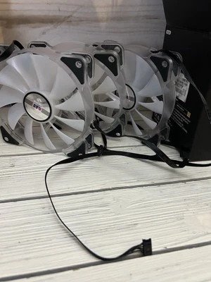 DS RGB Fans, 120mm 3 Pack Case Cooling LED Fans Clear Black PC Case, CPU ... - Image 1 of 4