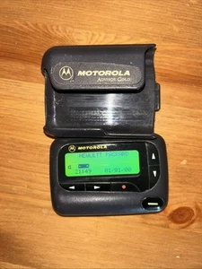 Vintage Motorola Advisor Gold Flex Pager Beeper z klipsem do paska (testowany) działa - Zdjęcie 1 z 2