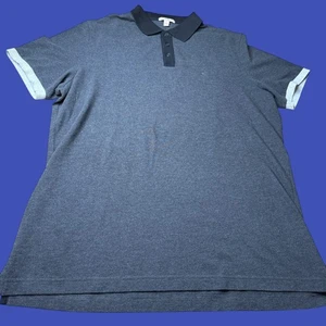 Camicia stile polo Burberry Brit grigio nero colorblock XXL cotone - Foto 1 di 10