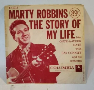 Marty Robbins  THE STORY OF MY LIFE (COUNTRY 45/PS) #41013 PLAYS VG++ NO NOISE! - Picture 1 of 6
