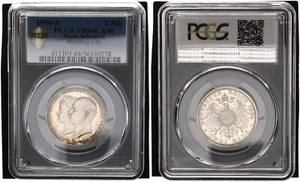 Mecklenburg Schwerin 2 Mark 1904 A Friedrich Franz And Alexandra PR64CAM 116176 - Picture 1 of 1