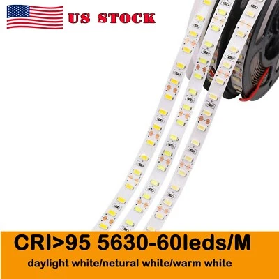 High Quality CRI 95 RA 95 5M White 5630 SMD LED Flexible Strip 12V DC 300 LED - Image 1 of 4