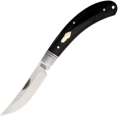 ROUGH RIDER BOW TRAPPER, STAINLESS STEEL, BLACK SYNTHETIC, 4.25" CLOSED, RR2456 - Image 1 of 2