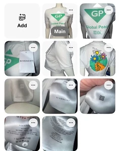 Givenchy Global Peace kurz geschnittenes weißes Damenshirt Größe Medium neu mit Etikett Einzelhandel 425 $ - Bild 1 von 11
