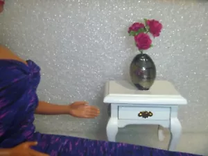 Kunstblumen in einer Glasperlenvase~*~ideal für Barbie, LPS, Puppenhaus ~*~ohne Tisch - Bild 1 von 5