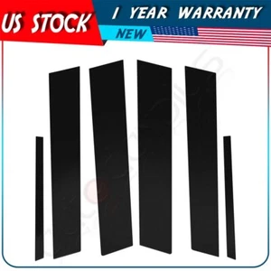6pc Set Door Trim Pillar Posts Glossy Black Cover Kit Fits 2006-2011 Honda Civic - Imagen 1 de 13