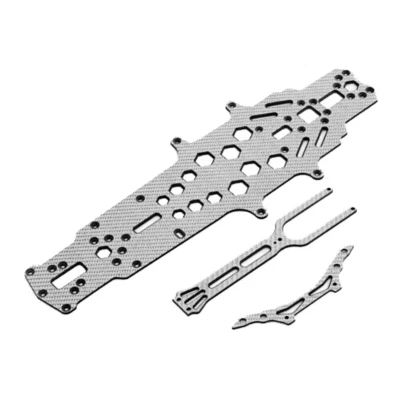 Carbon Fiber Chassis Frame Kit for Yokomo YD2-Z 1:10 2WD RC Drift Car Silver - Image 1 of 4