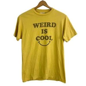Camiseta amarilla Weird is Cool Happy Face talla mediana - Imagen 1 de 6