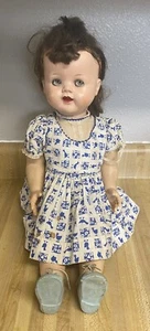 VTG 1950’s IDEAL DOLL SAUCY WALKER DOLL BABY DOLL 22” Sleep Eyes Crier Pin Joint - Picture 1 of 4