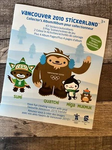 Nuevo libro de pegatinas olímpicas Vancouver 2010 mascotas Quatchi Sumi Miga Mukmuk - Imagen 1 de 6