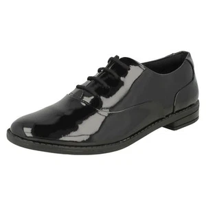 Clarks Drew Star Schwarze Lackleder Mädchen Schulschuhe - Bild 1 von 10
