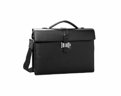 Montblanc 7578 4810 Westside Detachable Strap Gusset Leather Briefcase New Italy - Image 1 of 2