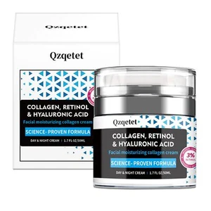 Face Cream Collagen Retinol & Hyaluronic Acid Cream for Face 1.7 fl.oz Anti-A... - Picture 1 of 7