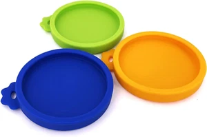 3 Pack Cat Food Can Lids, Silicone Small Pet Food Can Lids Covers for 3 Oz Cat F - Picture 1 of 12