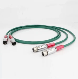 Pair HIFI XLR Cables XLR Plug Audio Balanced Cord With Rhodium Plated Connectors - Picture 1 of 6