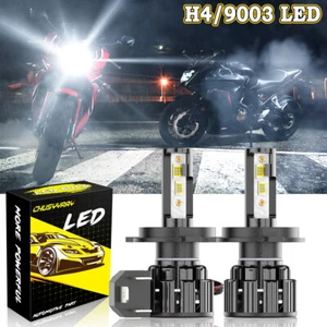 2X H4 9003 Motorcycle LED Headlight Bulbs 120W 6000K Fits For HONDA CB300F 2015 - Picture 1 of 12