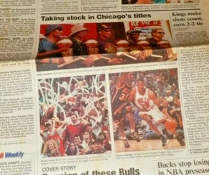 29. Oktober 1997 Michael Jordan & Chicago Bulls 5x Champion USA Today Zeitung - Bild 1 von 6