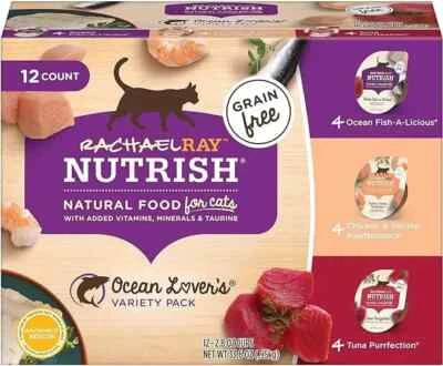 Nutrish Rachael Ray Natural Wet Cat Food with Added Vitamins, Minerals & Taurine