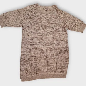 J. Jill Lightweight Tunic Sweater Size XL Marled Brown Beige Linen Cotton - Picture 1 of 8