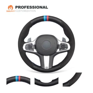 Cubierta de volante de gamuza de cuero real Mewant para BMW G20 F44 G22 G26 G30 G32 - Imagen 1 de 68