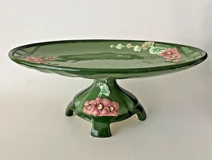 Antique Art Nouveau Majolica Footed Centerpiece Eichwald Bohemia Jugendstil - Picture 1 of 10