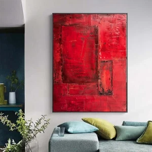 Arte de pared abstracto pintado a mano pintura al óleo sobre lienzo arte texturizado grueso #015 - Imagen 1 de 5