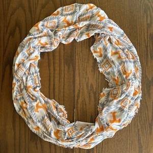 Zoozatz UT Tennessee Volunteers Damen Infinity Schal orange weiß grau Preloved - Bild 1 von 3
