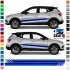 Car Side Stripe Sticker Set, Decorative Stickers Comp. With Seat Arona - Clean