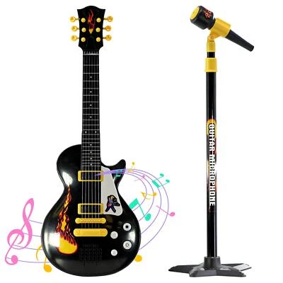 22" Kids Electric 6 String Rock Star Guitar & Extendable Microphone Musical Toy - Image 1 of 4