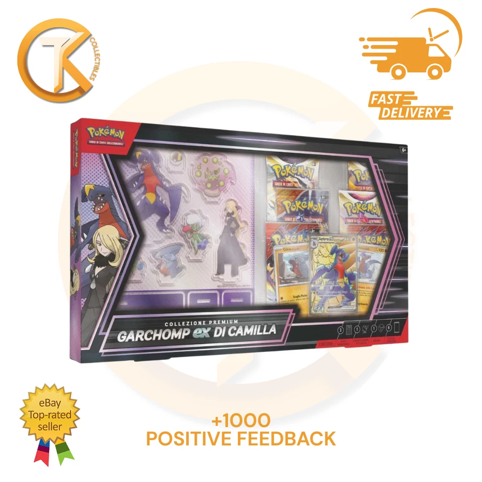 Pokémon GCC collezione premium Garchomp ex di Camilla (tre carte olografiche e