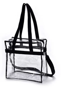 Clear Tote Bag Stadium Approved - Shoulder Straps and Zippered Top. Perfect - Picture 1 of 1