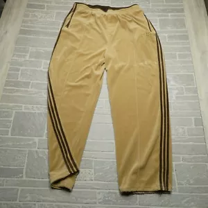 VINTAGE Adidas Velour Track Pants Men's 4XT TALL Brown Sport Lore Leisure Sweat - Picture 1 of 7