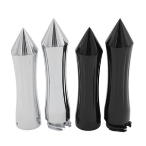 Black/Chrome Motorcycle Handlebar Hand Grips for Cruiser Chopper Bike 1" Inch - Bild 1 von 10