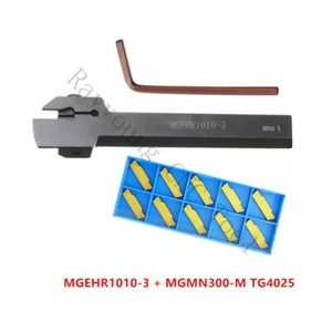 10P MGMN300-M TG4025 CNC Carbide insert +1P MGEHR1010-3 Grooving Tool Holder - Picture 1 of 5