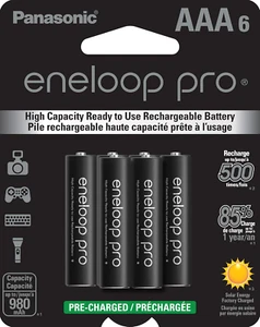 Panasonic BK-4HCCA6BA Pro AAA Ni-MH Rechargeable Batteries – 6-Pack - Picture 1 of 6