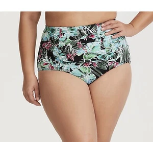 TORRID TAGLIE FORTI BIKINI FONDO NUOTO INCRESPATO TROPICALE TAGLIA TORRID 6X - Foto 1 di 5
