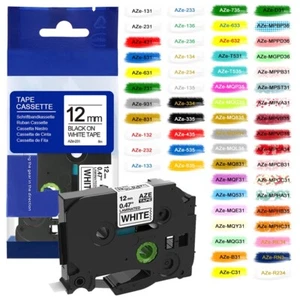 Compatible Brother TZ Tze Label Tape Printer P-Touch Laminated 18mm/12mm/9mm 8m - Picture 1 of 57