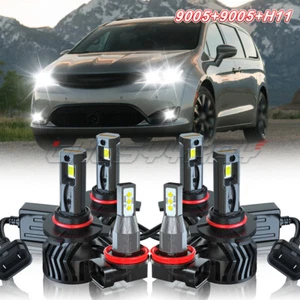 For Chrysler PACIFICA 2017-2020 - 6x LED Headlight Hi/Lo + Fog Light Bulbs 6500K - Bild 1 von 16