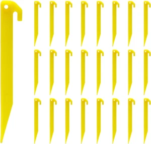 24Pcs 9 Inches Plastic Tent Pegs Durable Spike Hook Awning Camping Caravan Pegs - Picture 1 of 7