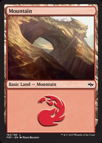 Mountain (182) - Foil ~ Moderately Played Fate Reforged MTG Magic UltimateMTG La - Image 1 of 1