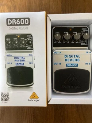 Behringer DIGITAL REVERB DR600 Guitar Effects Pedal Compact Silver Sound Gear - Image 1 of 4