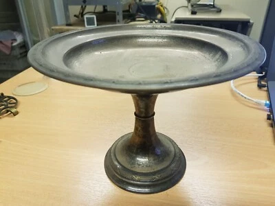 Ancien CENTRE DE TABLE coupe à fruits métal argenté silver plated table center - Photo 1/4