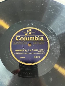 ETHEL LEGINSKA Impromptu 1 COLUMBIA 9476 E SHELLAC 12" 78 RPM prewar VG+ - Picture 1 of 2