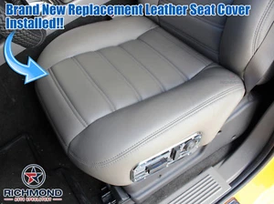 Hummer H2 2003 2004 SUV - Cubierta de asiento de cuero de repuesto inferior del lado del conductor gris - Imagen 1 de 12