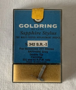 Goldring Saphir grau S.342 S.R.-2 de Luxe Sonotone 21T Stylus Nadel - Bild 1 von 4