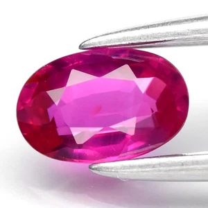 💎 0.49ct 5.5x3.7mm VVS Oval Pinkish Red Ruby - Unheated, Mozambique Gemstone - Picture 1 of 4