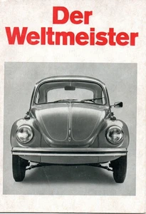 Automobilprospekt VW Käfer "Der Weltmeister" von Feb. 1972 - Bild 1 von 2