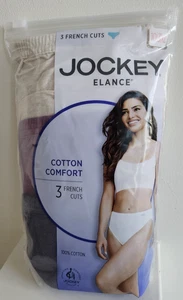 Mutandine donna Jockey Elance taglia 10 3XL taglio francese prugna marrone confezione da 3 100% cotone - Foto 1 di 3
