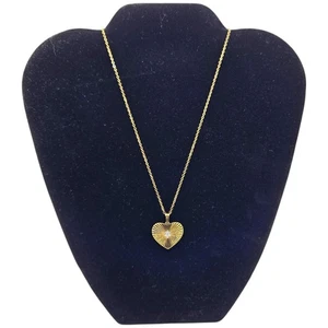 Danbury Mint Love Always Diamant Anhänger Halskette 14kt vergoldet Gravur 17" - Bild 1 von 10